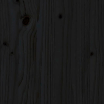 Bed Headboard Black 93.5x3x81 cm Solid Wood Pine