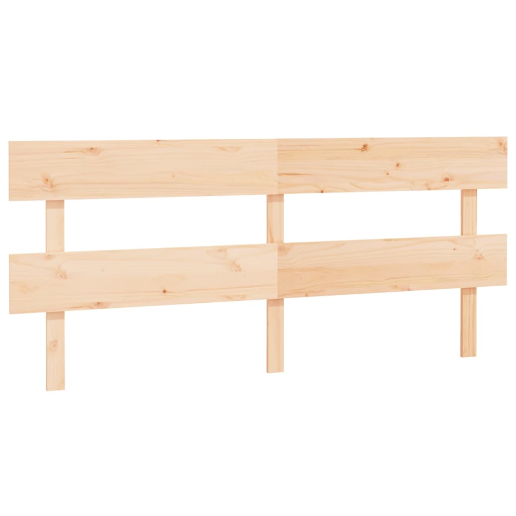 Bed Headboard 204x3x81 cm Solid Wood Pine