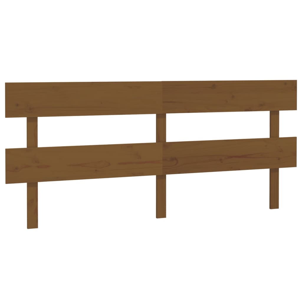 Bed Headboard Honey Brown 204x3x81 cm Solid Wood Pine