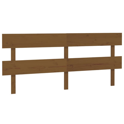Bed Headboard Honey Brown 204x3x81 cm Solid Wood Pine