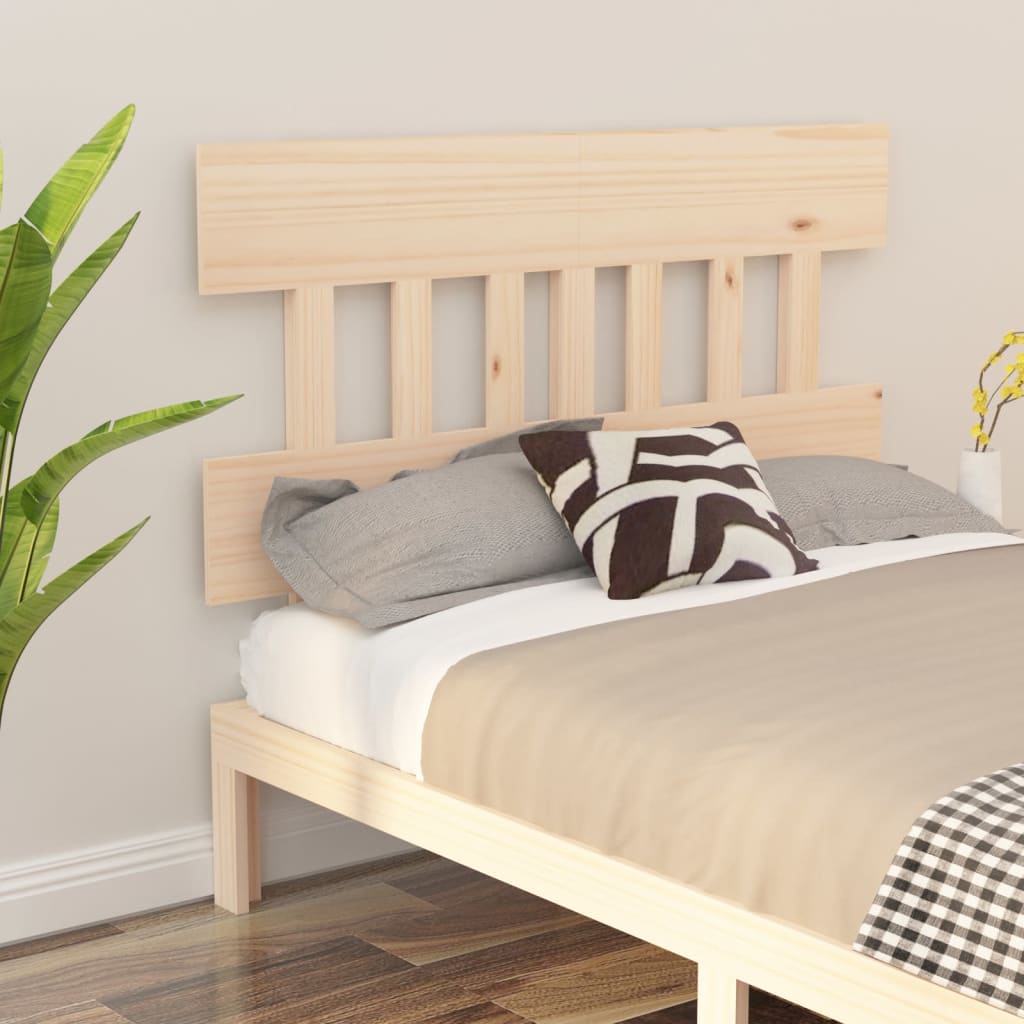 Bed Headboard 123.5x3x81 cm Solid Wood Pine