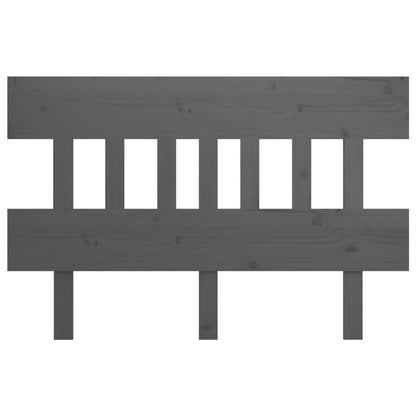 Bed Headboard Grey 138.5x3x81 cm Solid Wood Pine