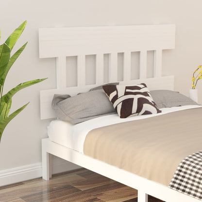 Bed Headboard White 163.5x3x81 cm Solid Wood Pine