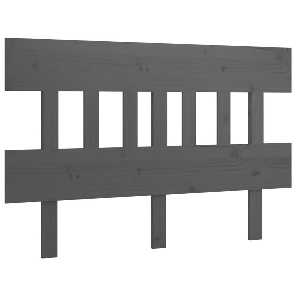 Bed Headboard | Grey | Solid pine wood | 163.5 x 3 x 81 cm