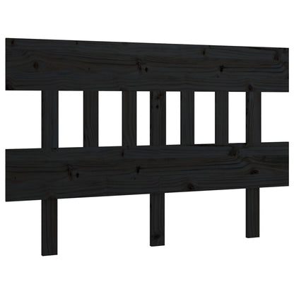 Bed Headboard Black 163.5x3x81 cm Solid Wood Pine