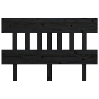 Bed Headboard Black 183.5x3x81 cm Solid Wood Pine