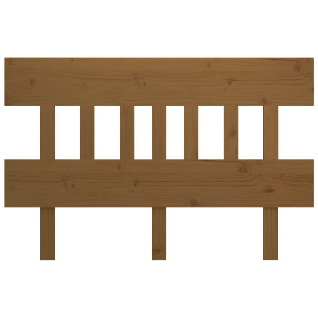 Bed Headboard Honey Brown 203.5x3x81 cm Solid Wood Pine