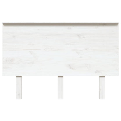 Bed Headboard White 124x6x82.5 cm Solid Wood Pine