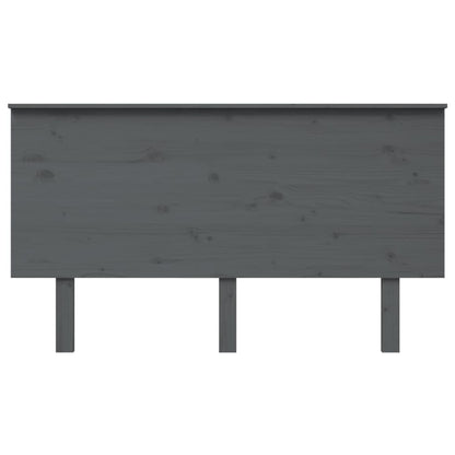 Bed Headboard Grey 144x6x82.5 cm Solid Wood Pine