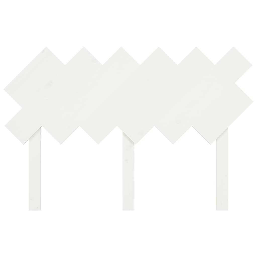 Bed Headboard | White | Solid pinewood | Standard | Decorative Inlays