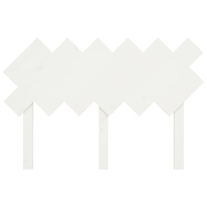 Bed Headboard | White | Solid pinewood | Standard | Decorative Inlays