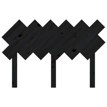 Bed Headboard | Black | Solid pine wood | Standard | Decorative Inlays