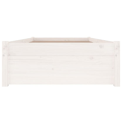 Bed Frame without Mattress with Drawers White Small Single