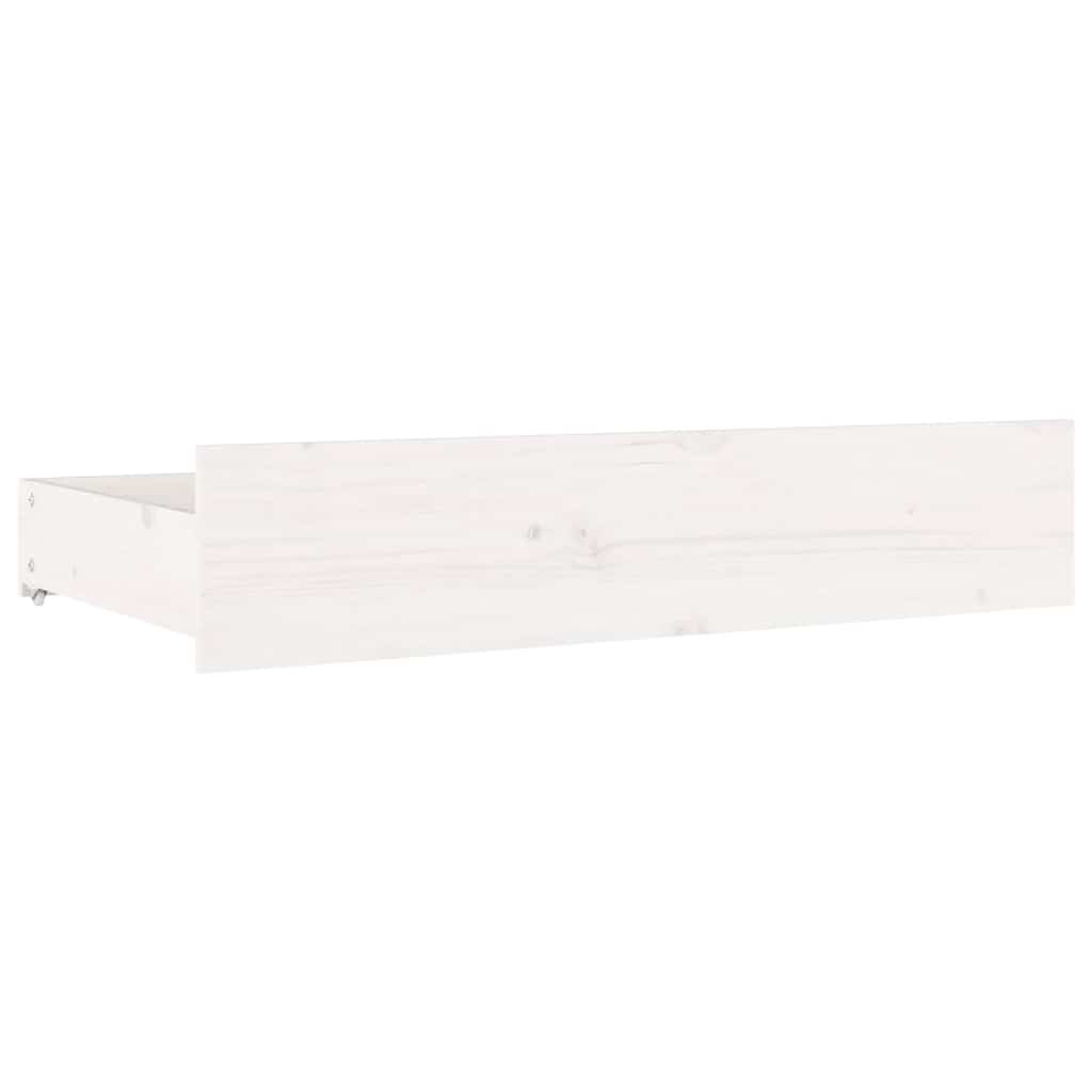 Bed Frame without Mattress with Drawers White 120x200 cm