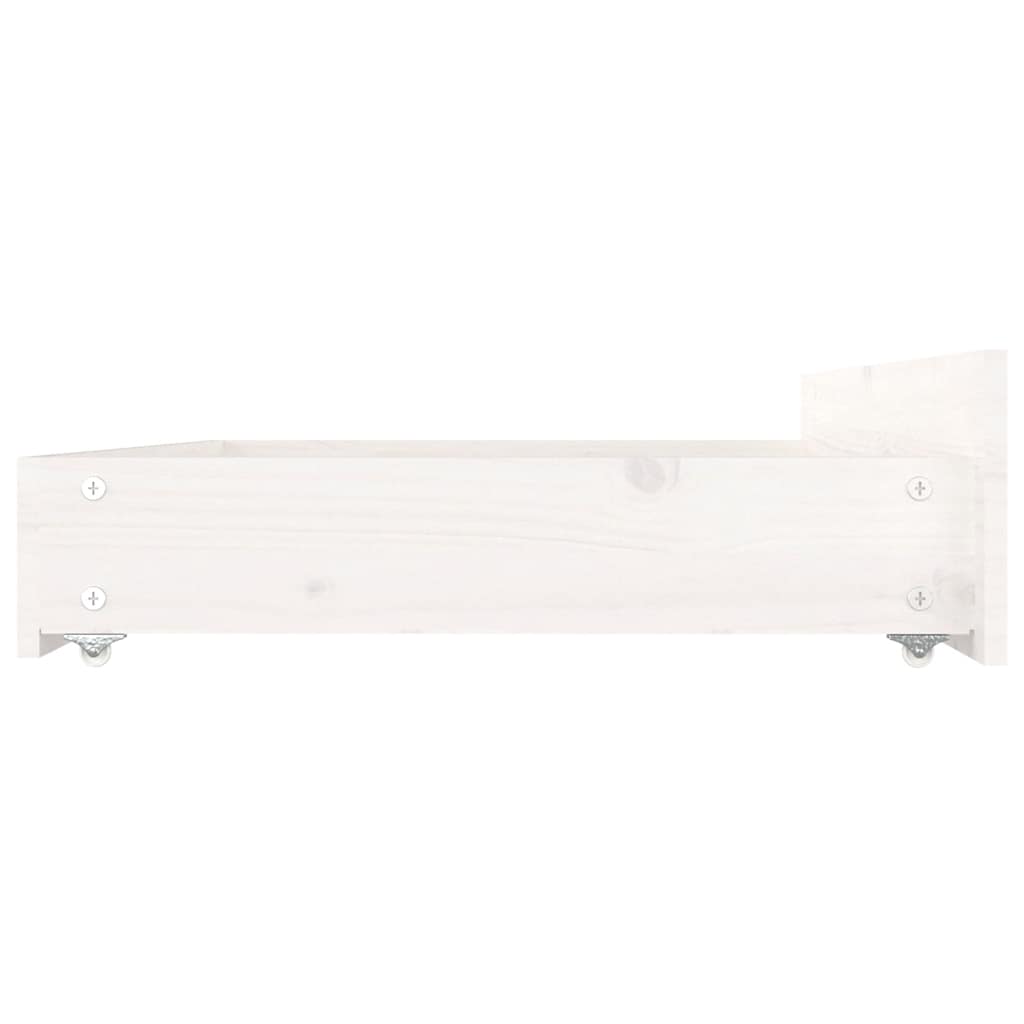Bed Frame without Mattress with Drawers White 120x200 cm