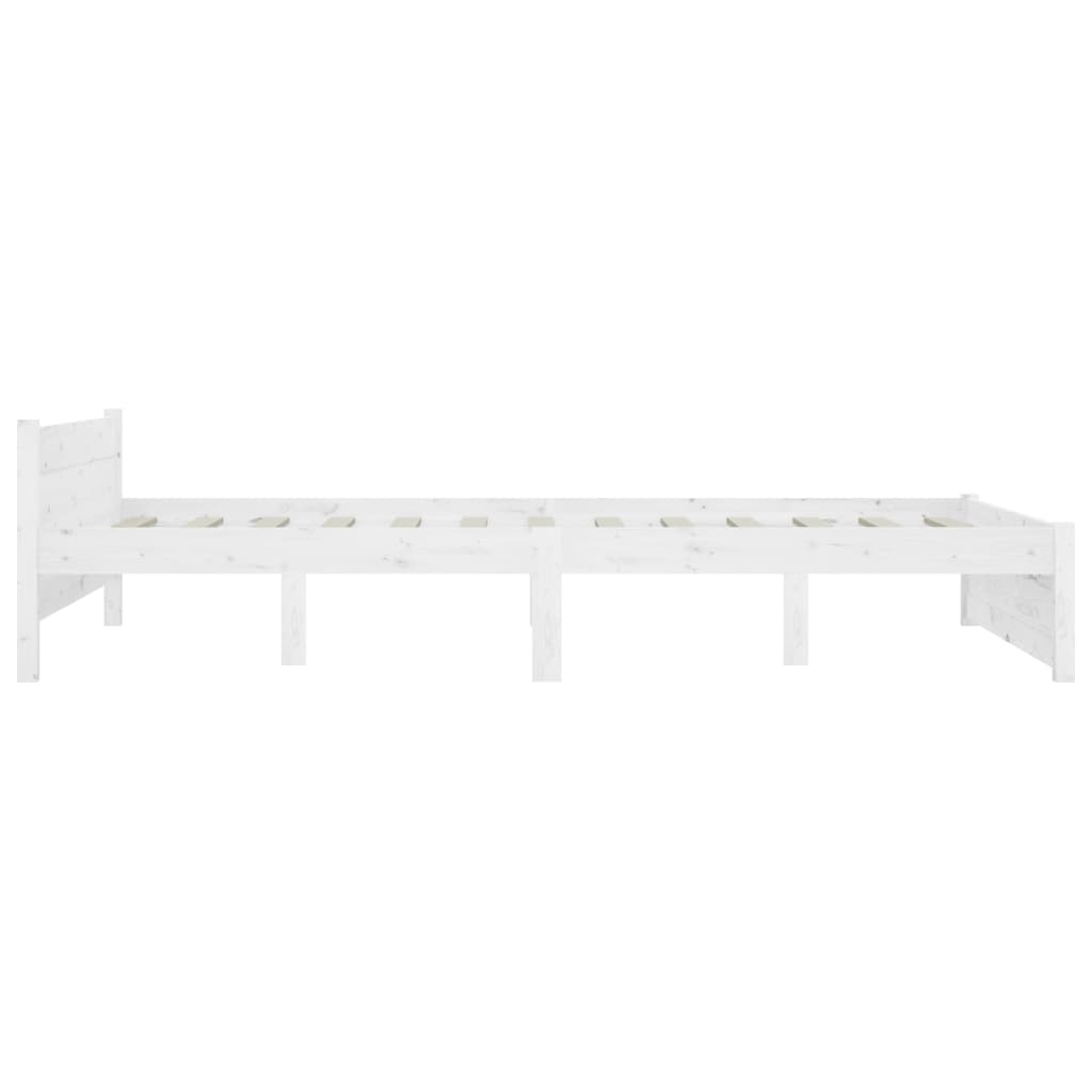 Bed Frame without Mattress with Drawers White 160x200 cm