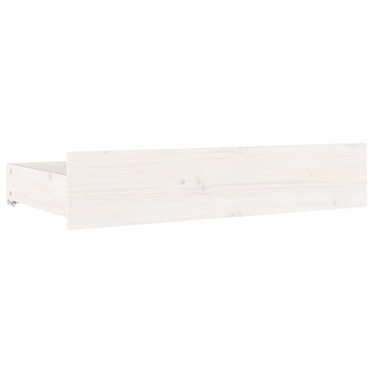 Bed Frame without Mattress with Drawers White 160x200 cm