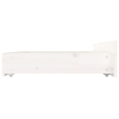 Bed Frame without Mattress with Drawers White 160x200 cm