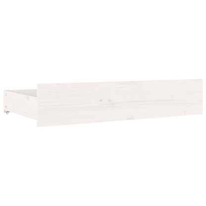 Bed Frame without Mattress with Drawers White Super King