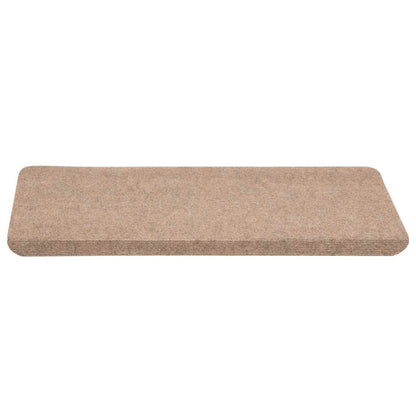 Stair Mats Self-adhesive 15 pcs 65x24.5x3.5 cm Beige