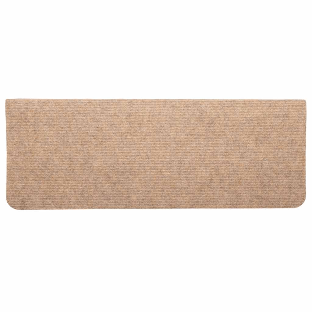 Stair Mats Self-adhesive 15 pcs 65x24.5x3.5 cm Beige