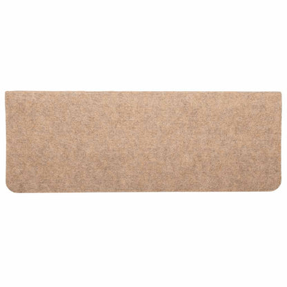 Stair Mats Self-adhesive 15 pcs 65x24.5x3.5 cm Beige
