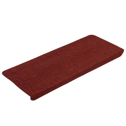 Stair Mats Self-adhesive 15 pcs 65x24.5x3.5 cm Red