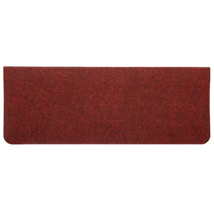 Stair Mats Self-adhesive 15 pcs 65x24.5x3.5 cm Red