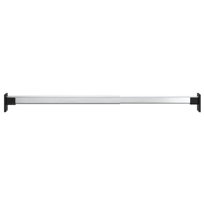 Telescopic Wardrobe Rails 2 pcs Silver 58-100 cm