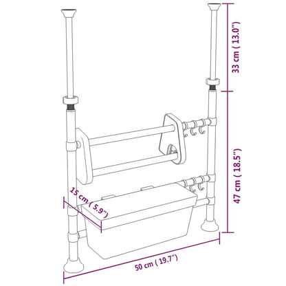 Adjustable Kitchen Organiser Aluminium