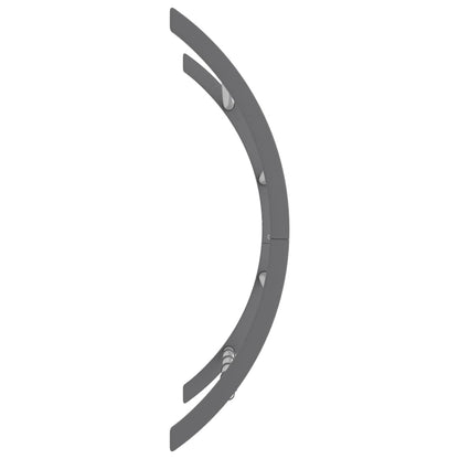 Towel Rack with Hooks Silver 56x16x72 cm Aluminium