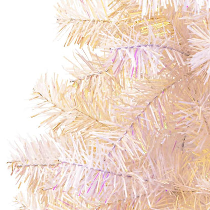 Artificial Christmas Tree with Iridescent Tips White 180 cm PVC