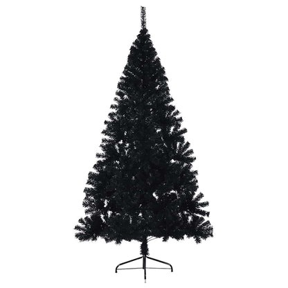 Artificial Half Christmas Tree with Stand Black 180 cm PVC
