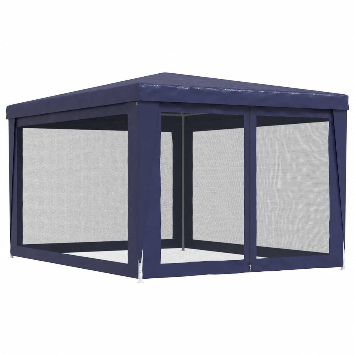 Party Tent with 4 Mesh Sidewalls Blue 3x4 m HDPE