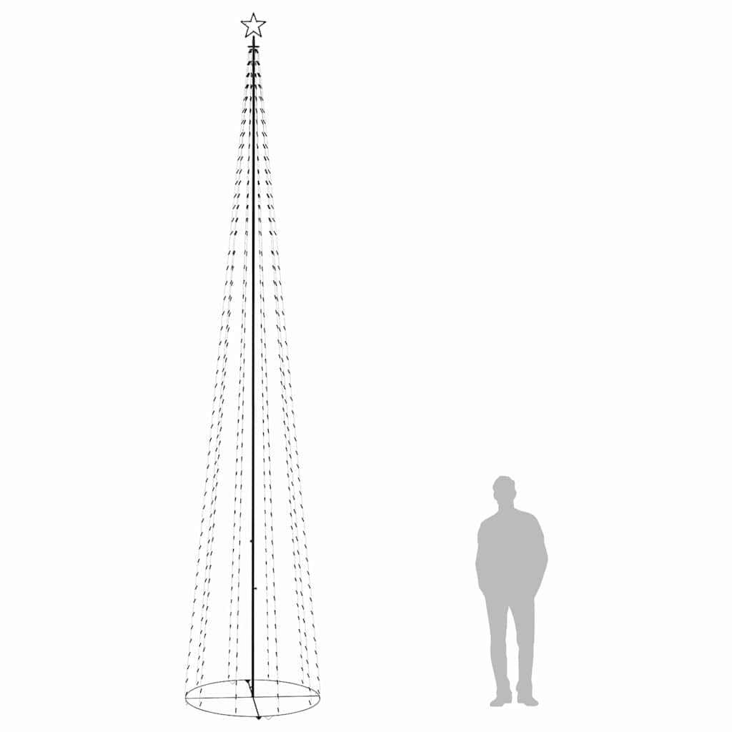 Christmas Cone Tree Cold White 732 LEDs 160x500 cm