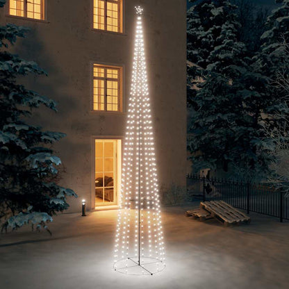 Christmas Cone Tree Cold White 732 LEDs 160x500 cm
