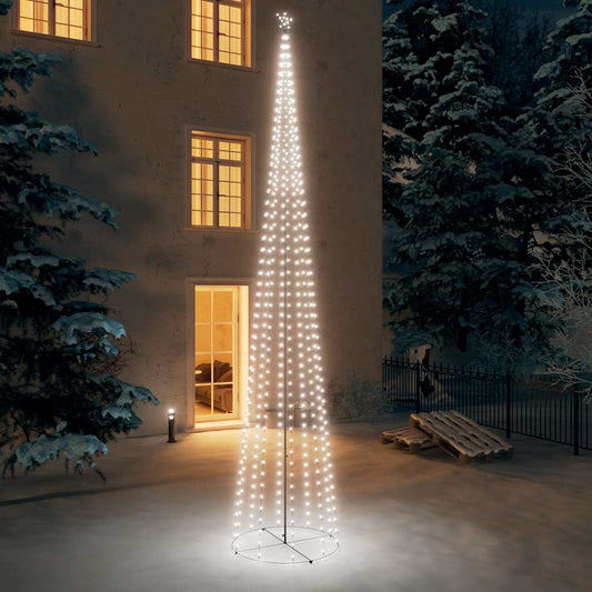 Christmas Cone Tree Cold White 732 LEDs 160x500 cm