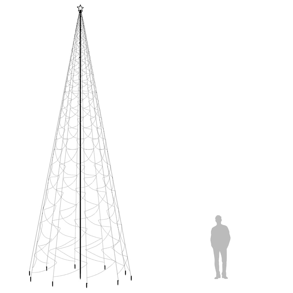 Christmas Tree with Spike Blue 3000 LEDs 800 cm