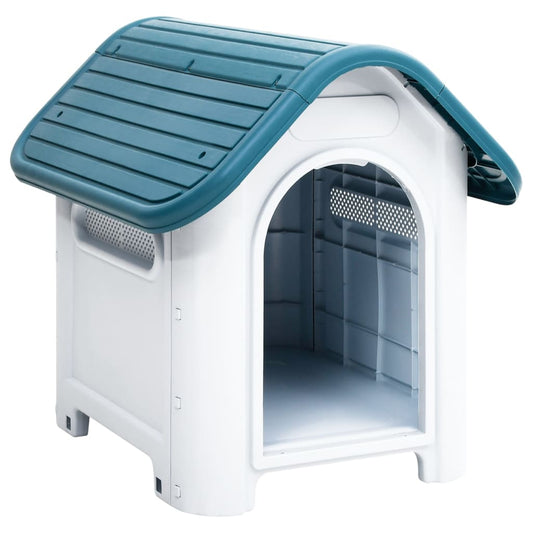 152225 vidaXL Dog House Blue 59x75x66 cm Polypropylene