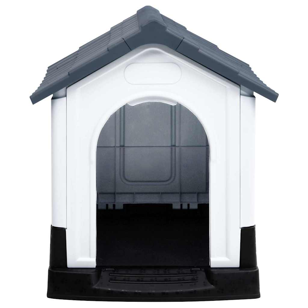152228 vidaXL Dog House Grey 57x68x66 cm Polypropylene