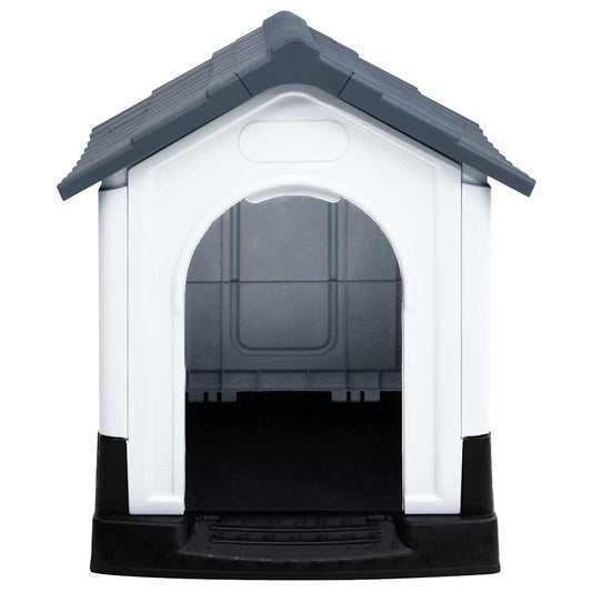 152228 vidaXL Dog House Grey 57x68x66 cm Polypropylene