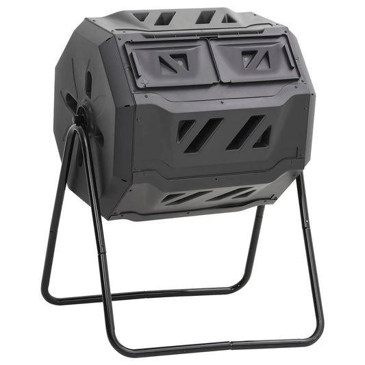 Compost Bin | Black | Plastic | Medium | Rotatable | Compost Bin | Cubic