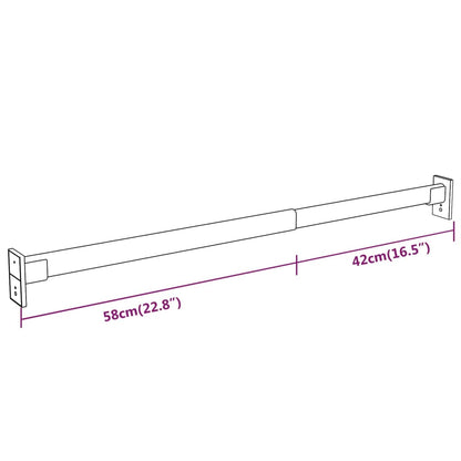 Telescopic Wardrobe Rails 4 pcs Silver 58-100 cm