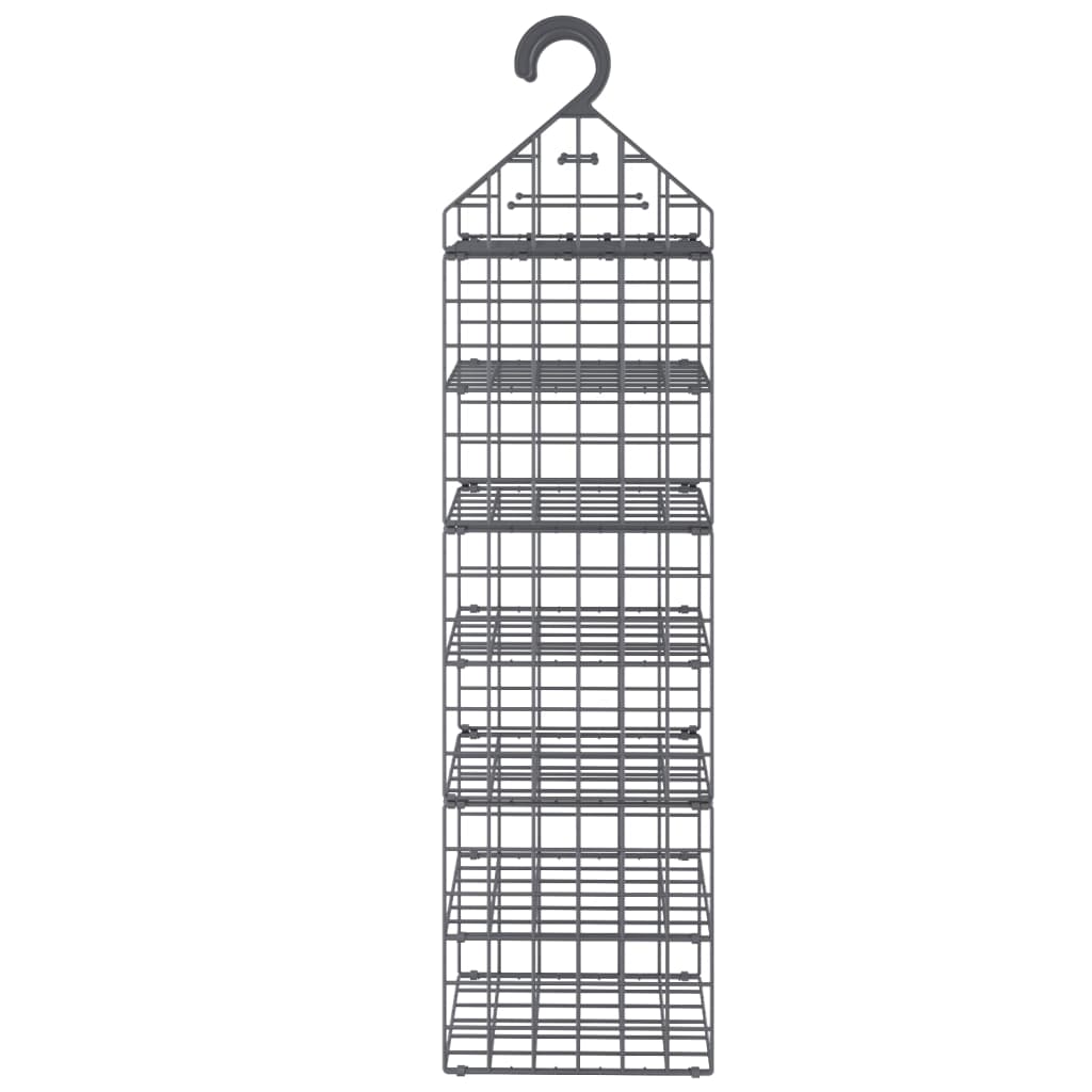 Hanging Closet Organiser with 7 Shelves 2 pcs