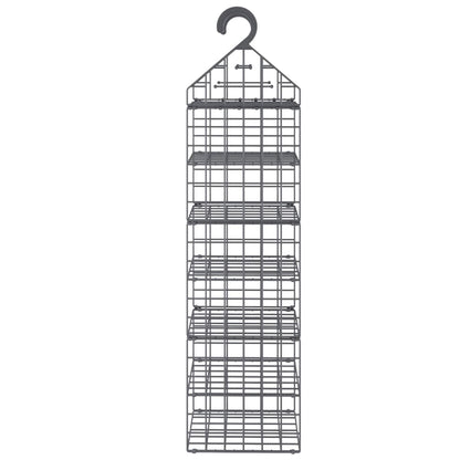 Hanging Closet Organiser with 7 Shelves 2 pcs