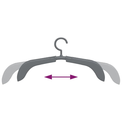 Extendable Clothes Hangers 10 pcs Grey