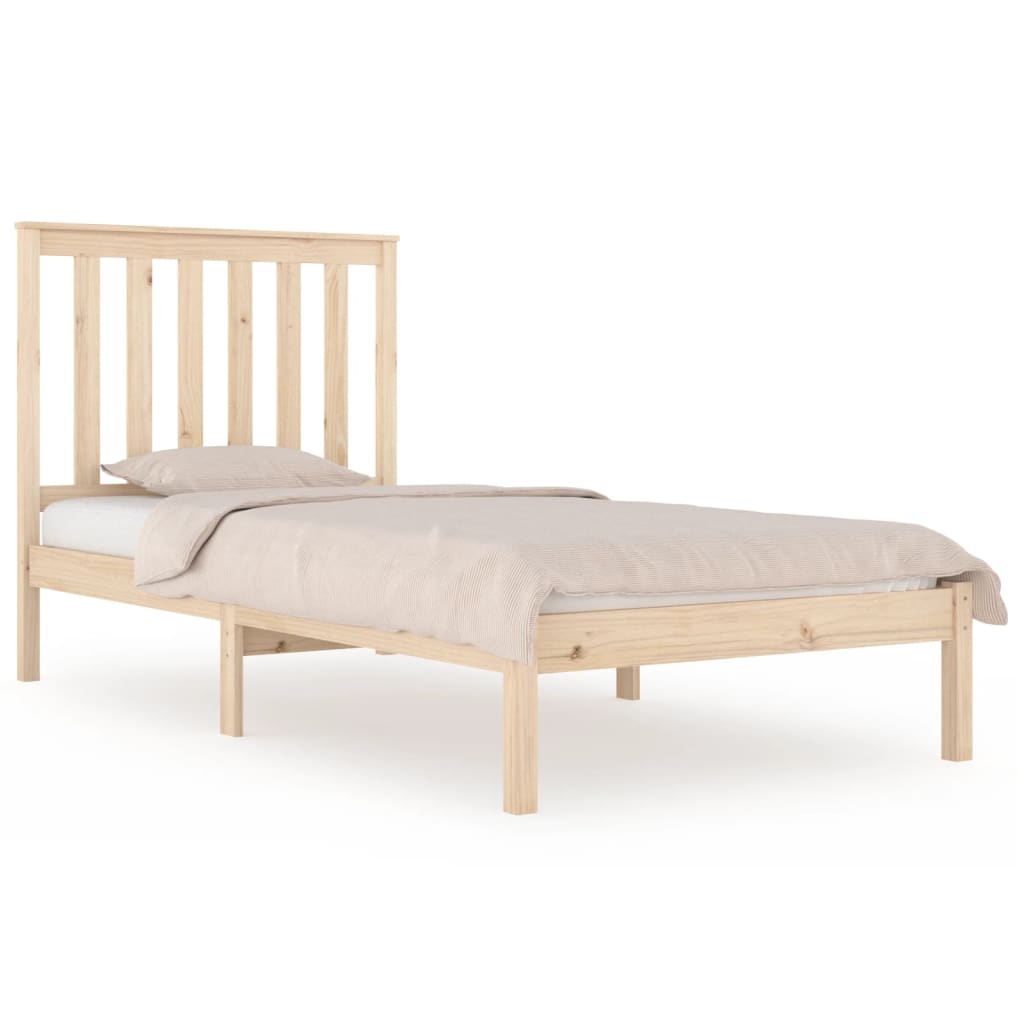 Bed Frame | Natural Pine | Solid Pine Wood | Small Single | Durable