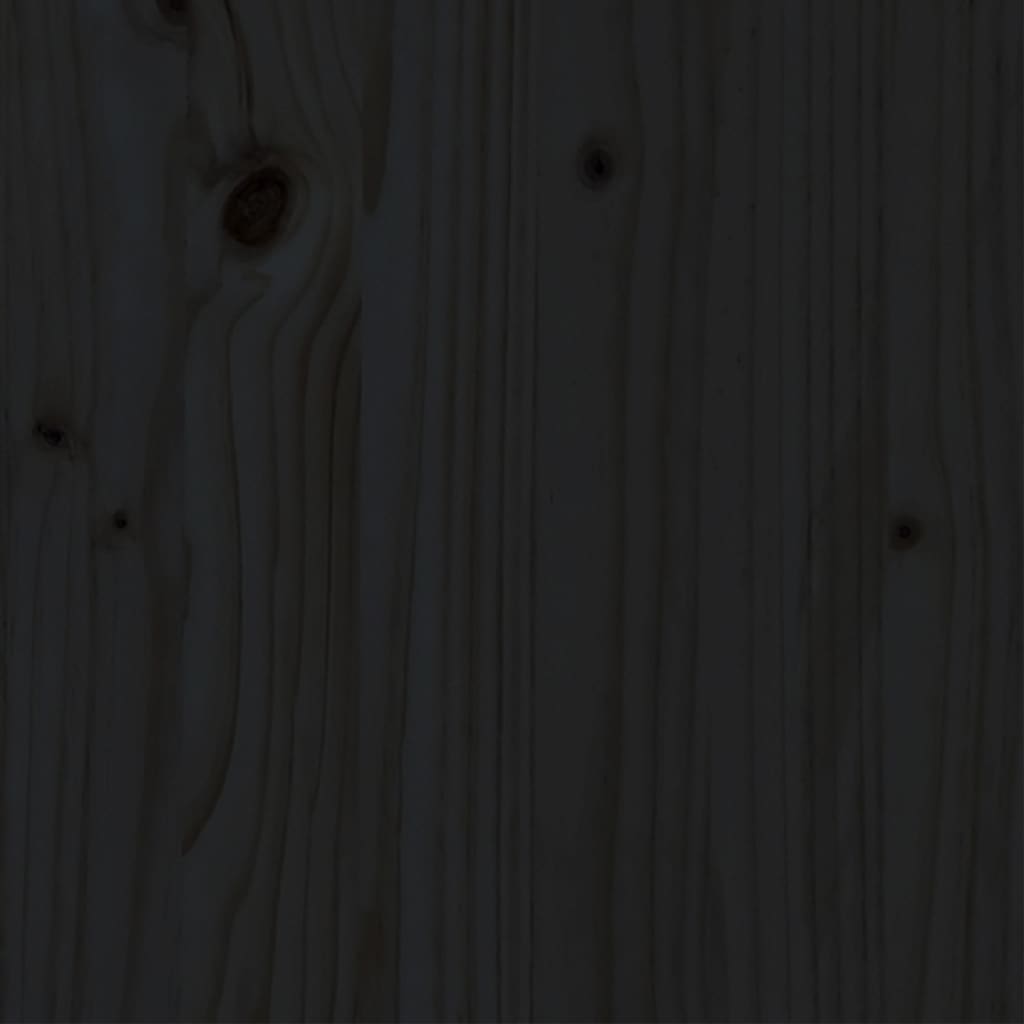 Bed Frame | Black | Solid Pine Wood | Double | Durable | Bed Frame
