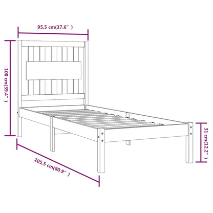 Bed Frame | Pine | Solid pinewood | Single | Stylish Features | Bed Frame
