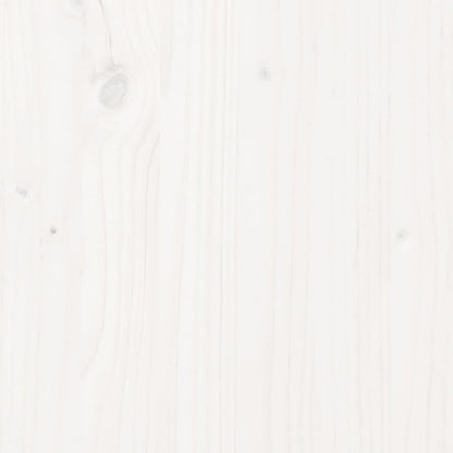 Bed Frame | White | Solid pine wood | 120 x 200 cm |  Decorative Inlays